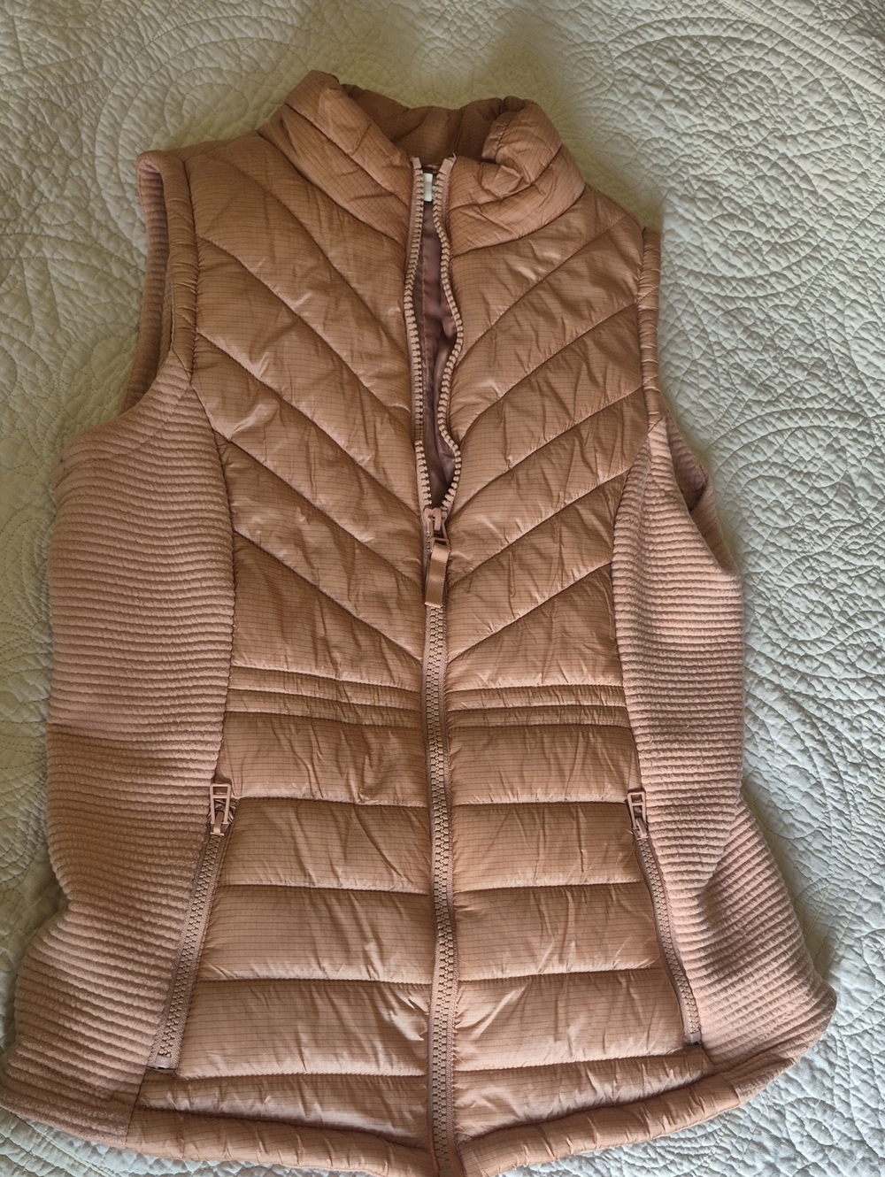 Maurices Quilted Vest in Dusty Rose